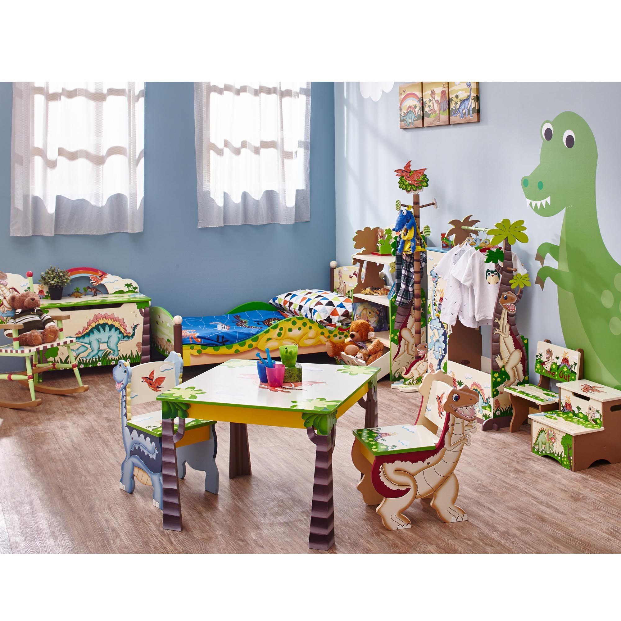 Fantasy Fields - Dinosaur Unito mano artigianale bambini Libreria in legno TD-0069A
