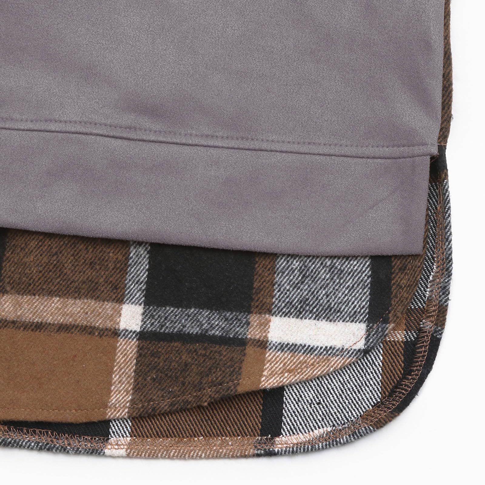 Sudadera con Capucha de Polar Estilo Retro británico de Patchwork a Cuadros de Manga Larga con diseño Falso de Dos Piezas para