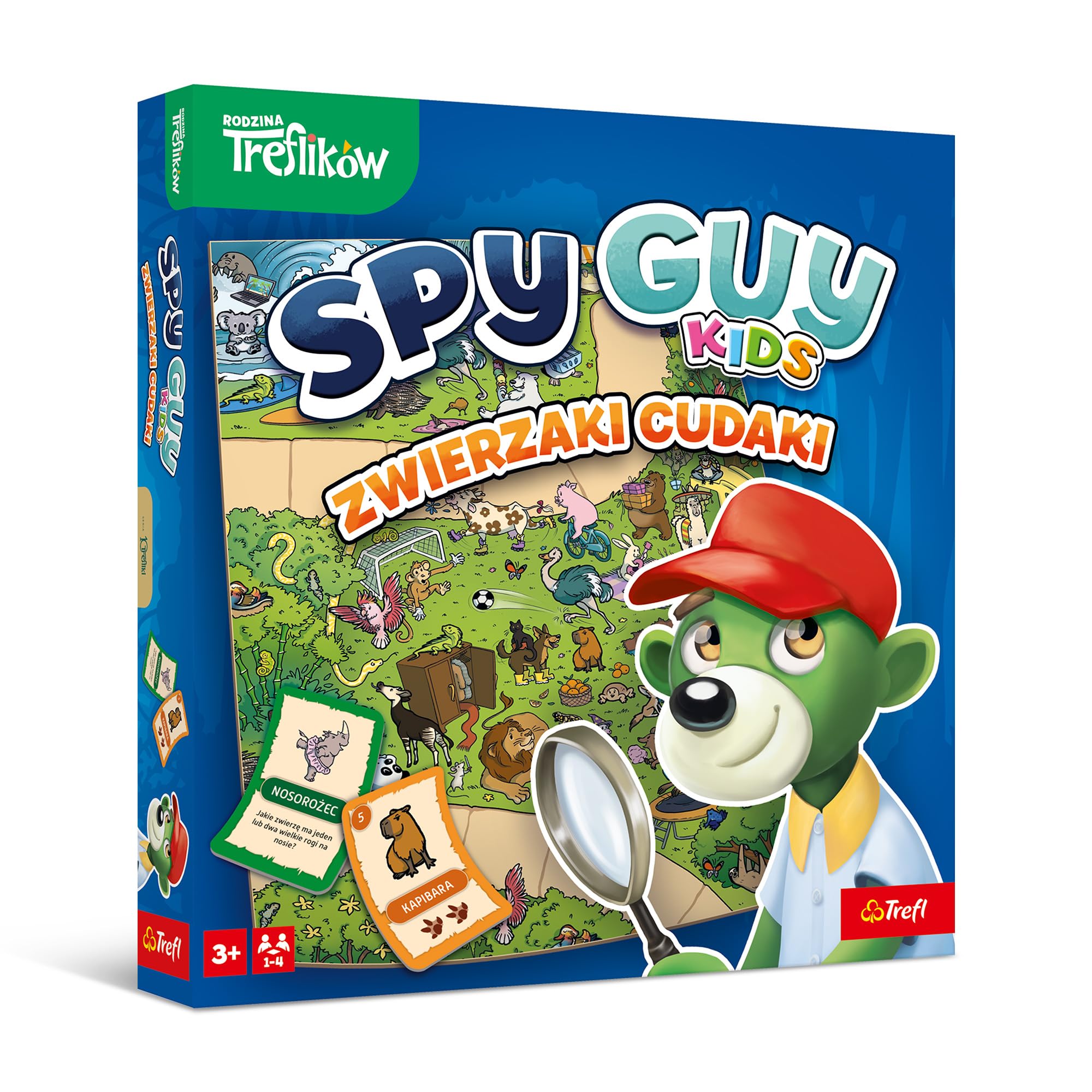 Trefl - Spy Guy Kids: Zwierzaki Cudaki - Kooperacyjna Gra Detektywistyczna dla Najmłodszych, Rodzinna Planszówka, Szukanie Poszlak, dla Dzieci od 3 lat