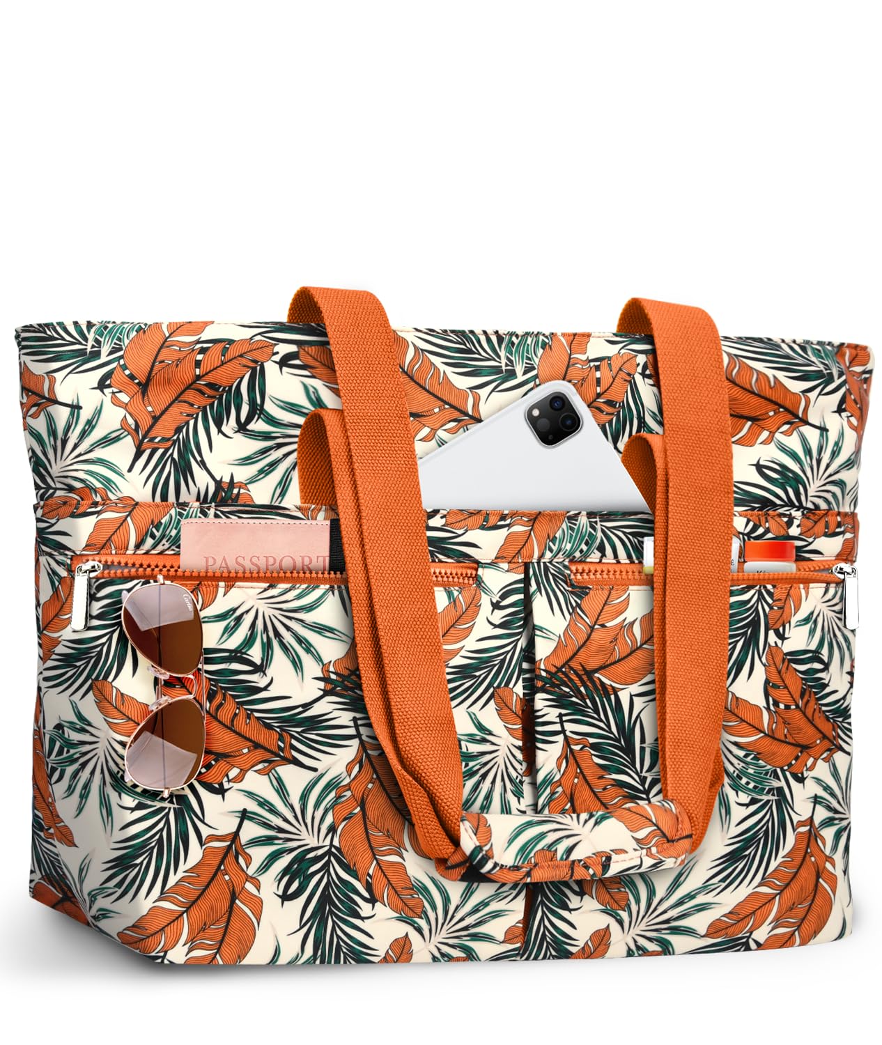 ENONEO Borsa Mare Donna Grande Borsa Spiaggia Famiglia 45L Impermeabile Borsas Piscina XXL Shopper Tote Bag con Cerniera Borse da Spiaggia Pieghevole per Shopping Viaggio Picnic
