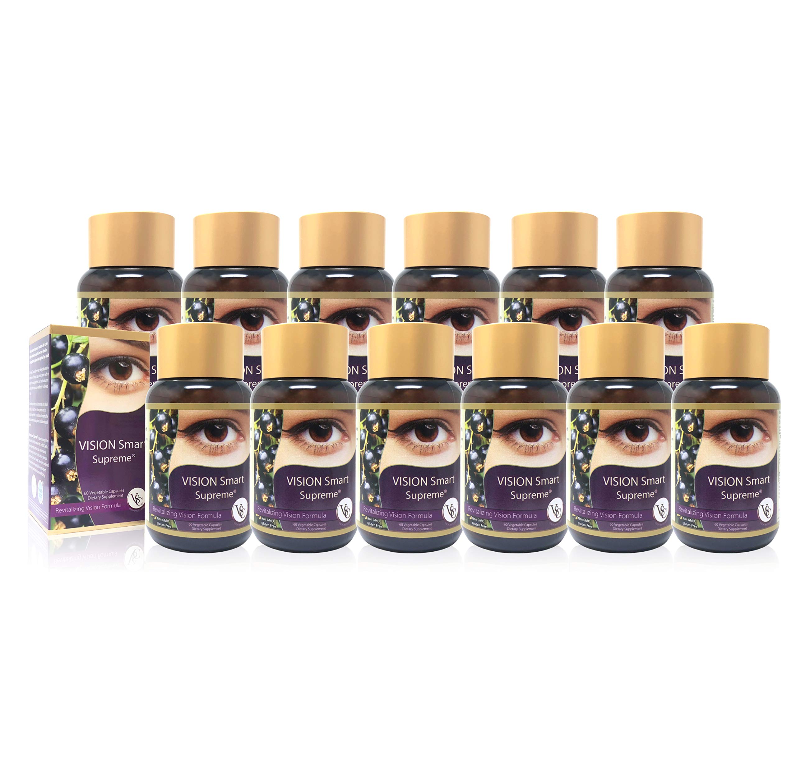 Vision Smart Supreme - Superior Eye Supplement Premium Nutraceutical Ingredients with 210mg of Pure Anthocyanins of D3R and