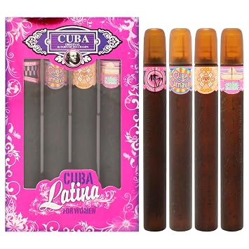 Champs Cuba Latino Collection By Champs For Women Gift Set Eau De Parfum Spray 1.17-Ounce/35 Ml of Carnaval, Cactus, Maya & Copacabana