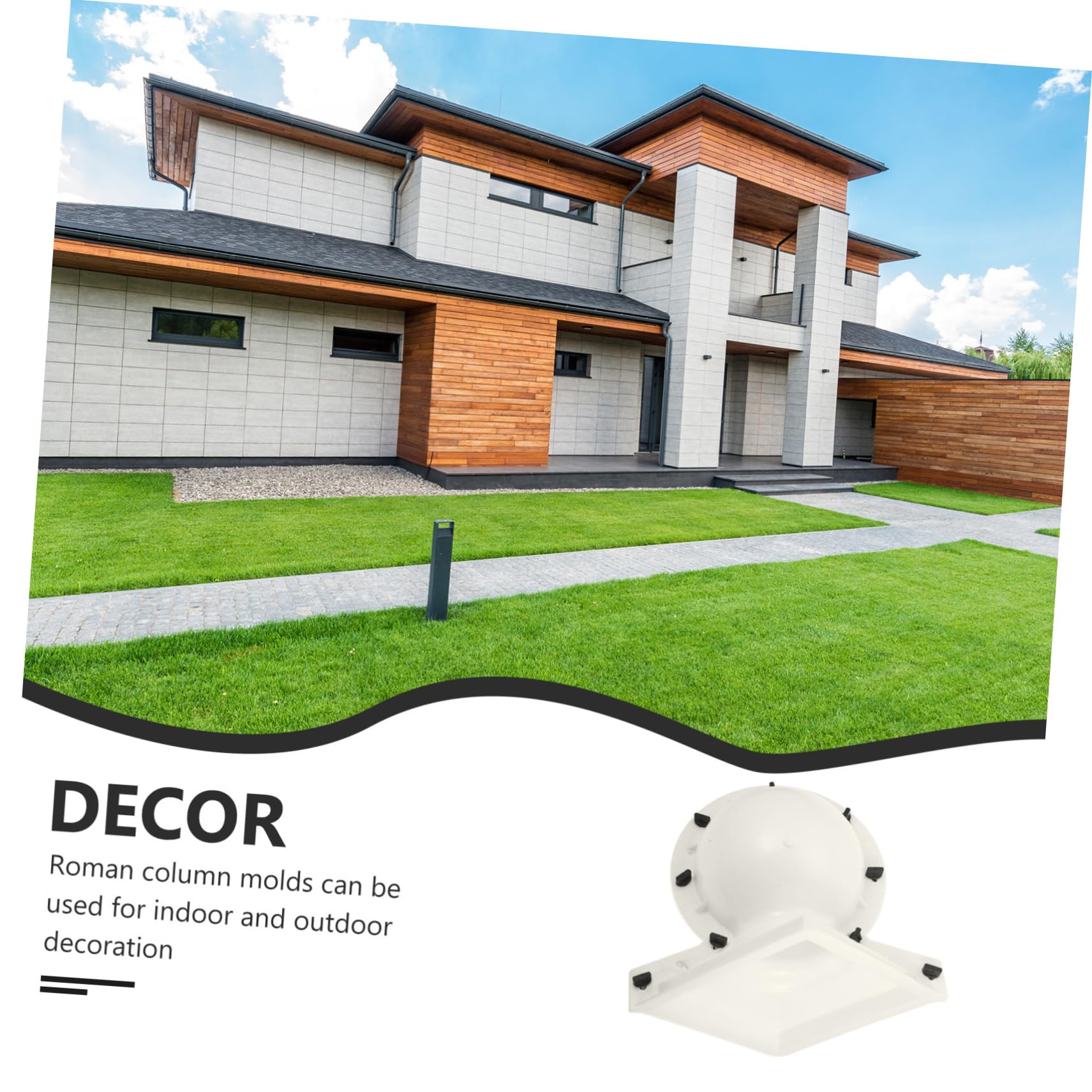 Moule Sphérique en Résine PP Beige pour Décoration Jardin et Intérieur
