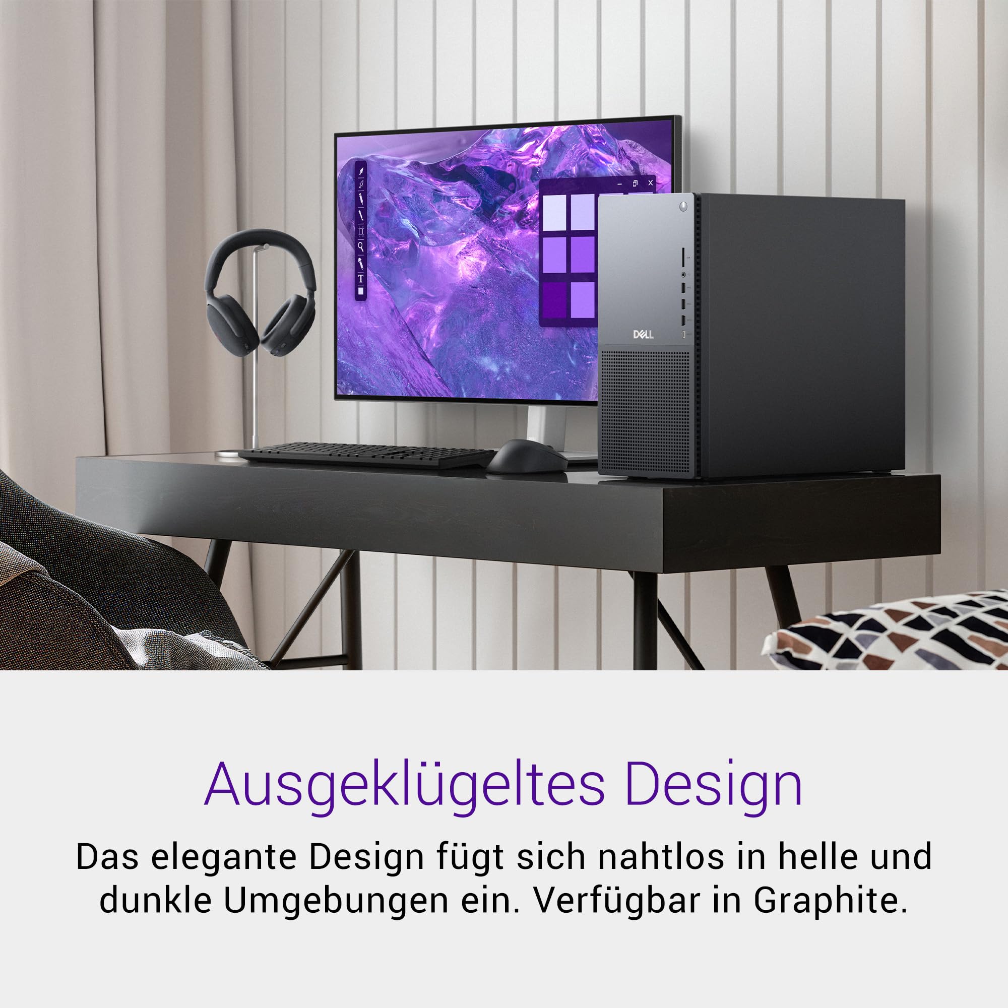 Dell Tower Plus EBT2250 Desktop-PC - Intel Core Ultra 7 Series 2, 16GB RAM, 1TB SSD, NVIDIA GeForce RTX 5060, Wi-Fi 7, HDMI, Thunderbolt 4, McAfee Business Protection 1 Jahr, Windows 11 Pro, Graphit