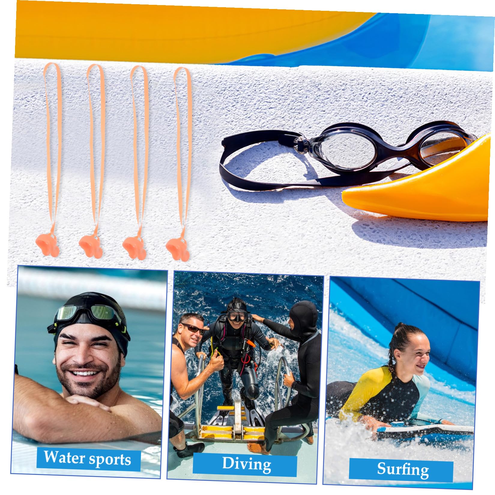 Toyvian Clip Nasali Professionali Accessori per Surf E Sport Acquatici Design Ergonomico E Resistente all Tappanaso Sostituibili per Nuotatori E Appassionati Sport Acquatici