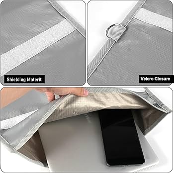 YOUCZON Silicone, Velcro Faraday Bags - 3Pack Faraday Cage