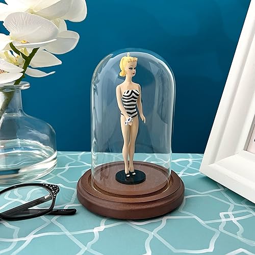 Miniatura 4 de Plymor Cúpula de exhibición de cristal de 3 "x 5" (base de chapa de nogal)