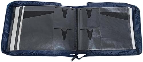 Miniatura 2 de Estuche de almacenamiento para DVD y CD con páginas extra anchas para Blu Ray Movie Music Audio Disk (portatarjetas de transporte portátil, cartera,