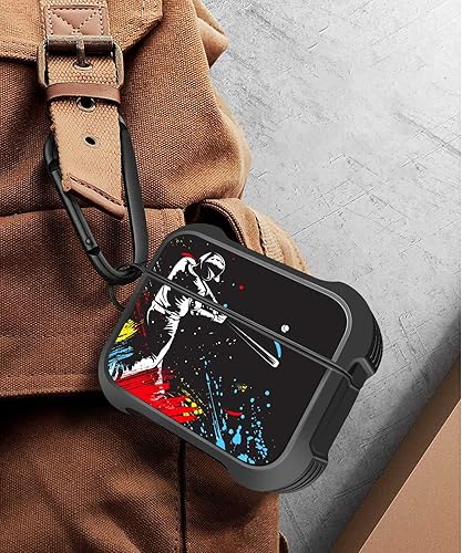 Miniatura 5 de MINGDAO Funda de carga compatible con AirPods Pro 2nd / AirPods Pro, funda protectora de TPU suave con patrón a prueba de golpes (Paint Splash