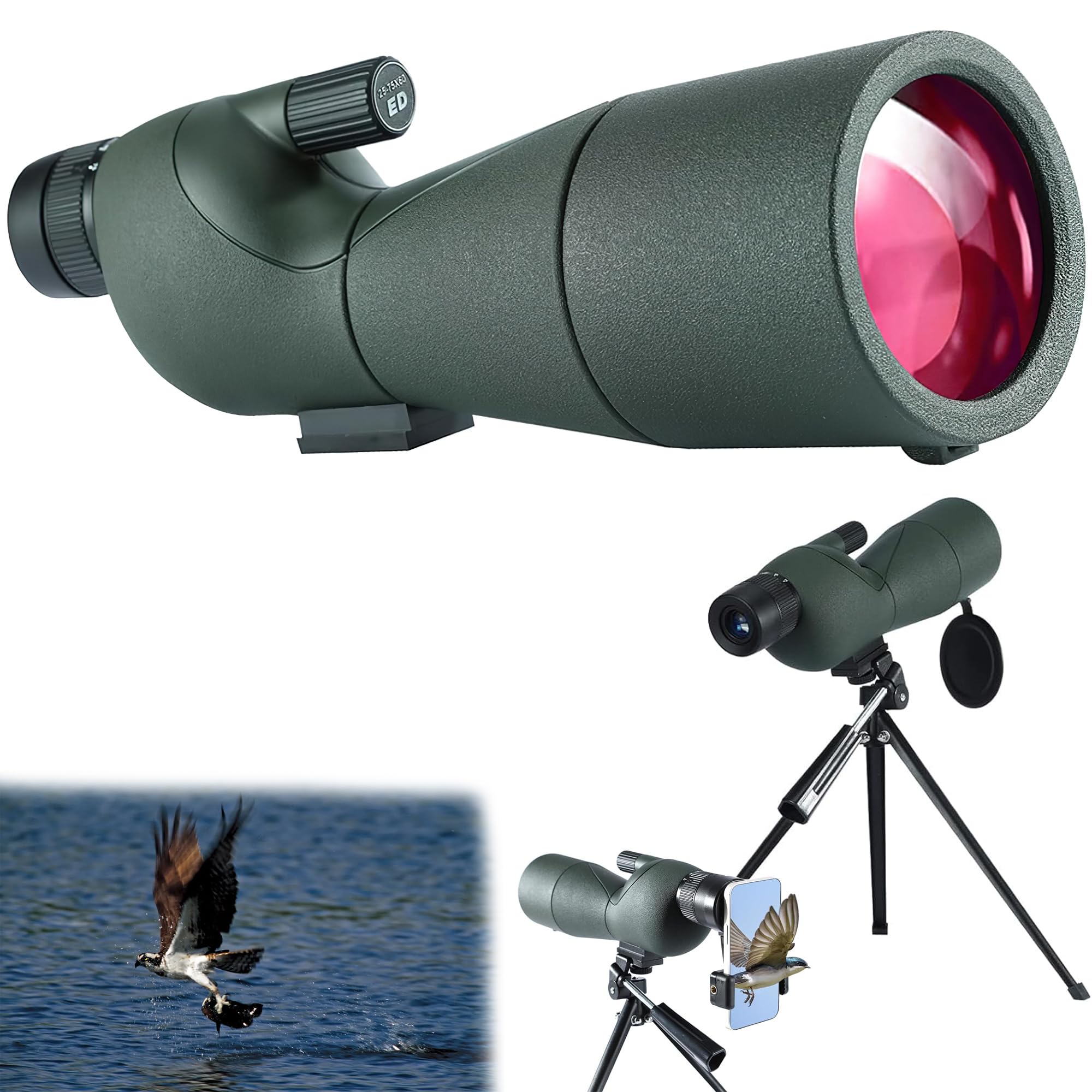 AVEDIA Monoculars for Long Distance - 25-75x60 Monocular Telescope with Tripod, Extra-Wide View Spotting Scope for Camping, Wildlife, Bird Watching, Hunting, Travelling-picture-32