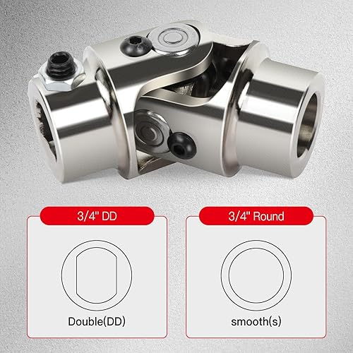 Miniatura 4 de cciyu Juntas de dirección 34 redondo a 34" DD U-Joint Shaft