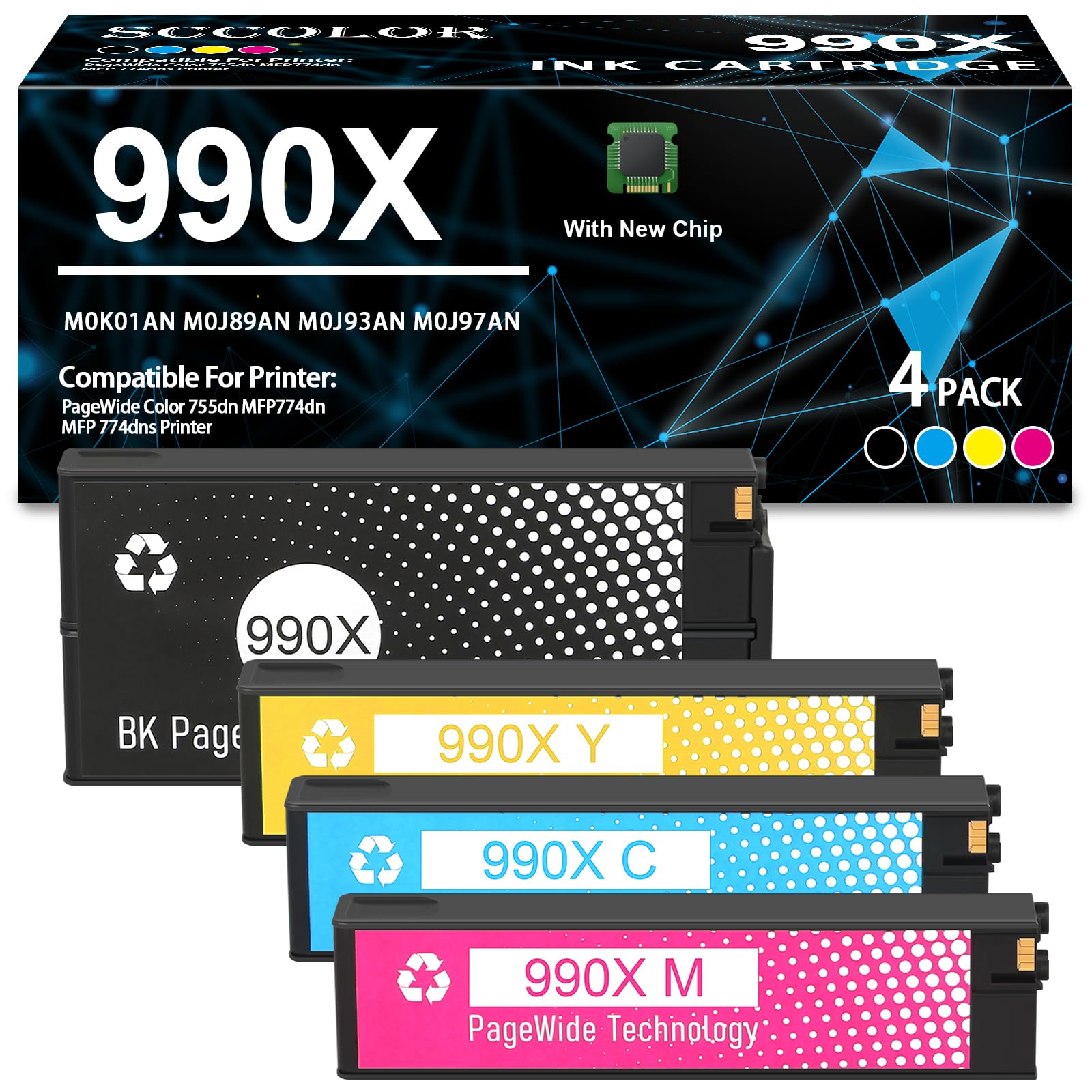 InK「C-46」 Amazon.com: SPLENDIDCOLOR High Yield 990 990X 990XL 990XC