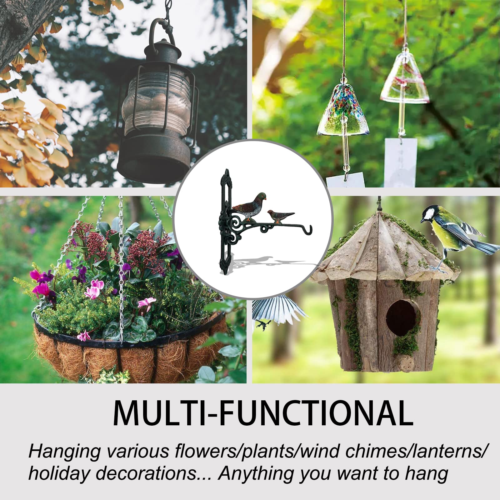 Vogelfutterhaus Aufhänger Haken 2 Stück – Dekorative Robuste Haken Für Außen, Kolibri-Design