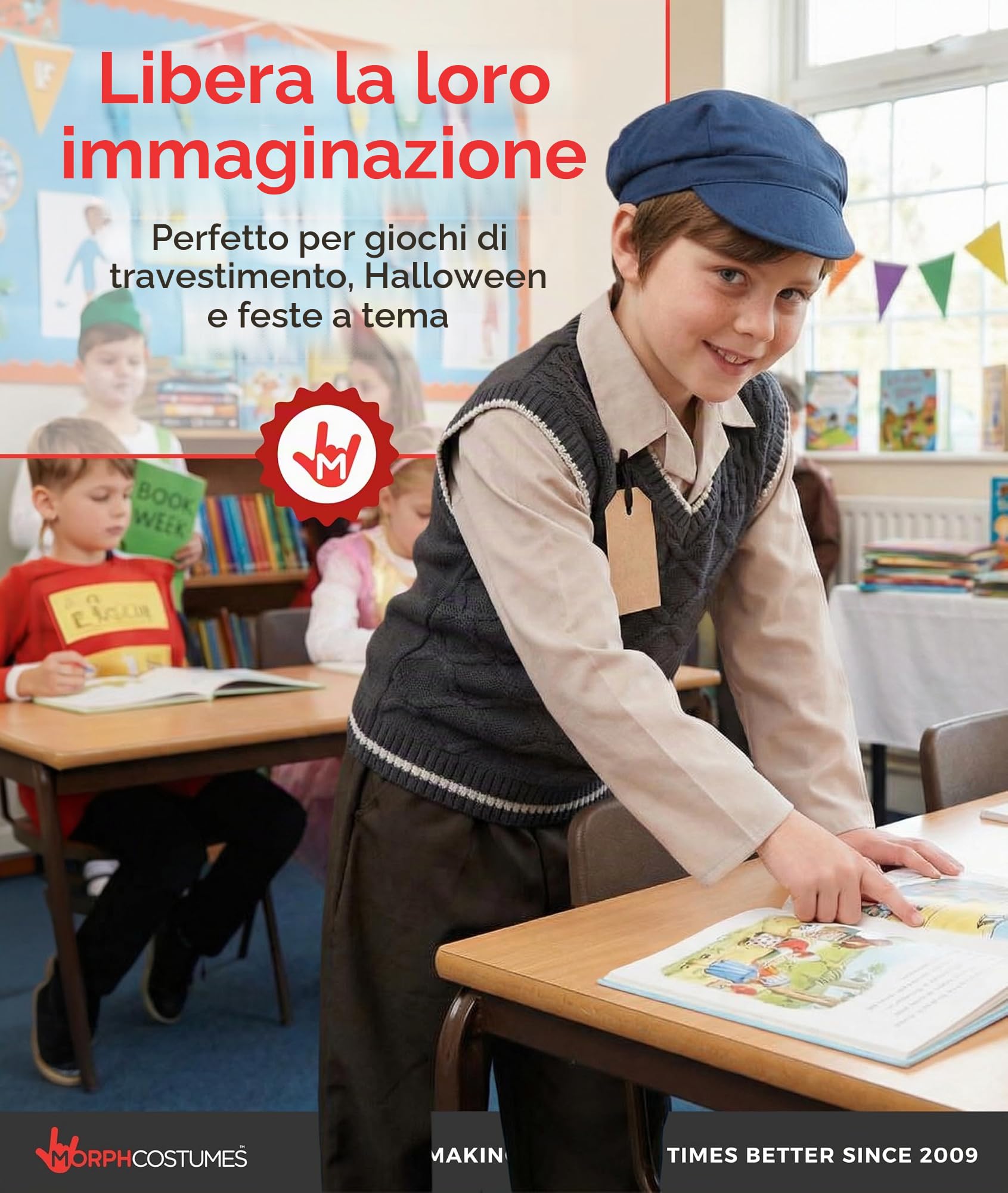 Fun Shack Costume Contadino Bambino, Costume Rustico Halloween Bambino | Pantaloni, Maglione, Camicia & Berretto, Stile Rustico d'Altri Tempi, Perfetto per Halloween, Ideale per il Gioco di Ruolo