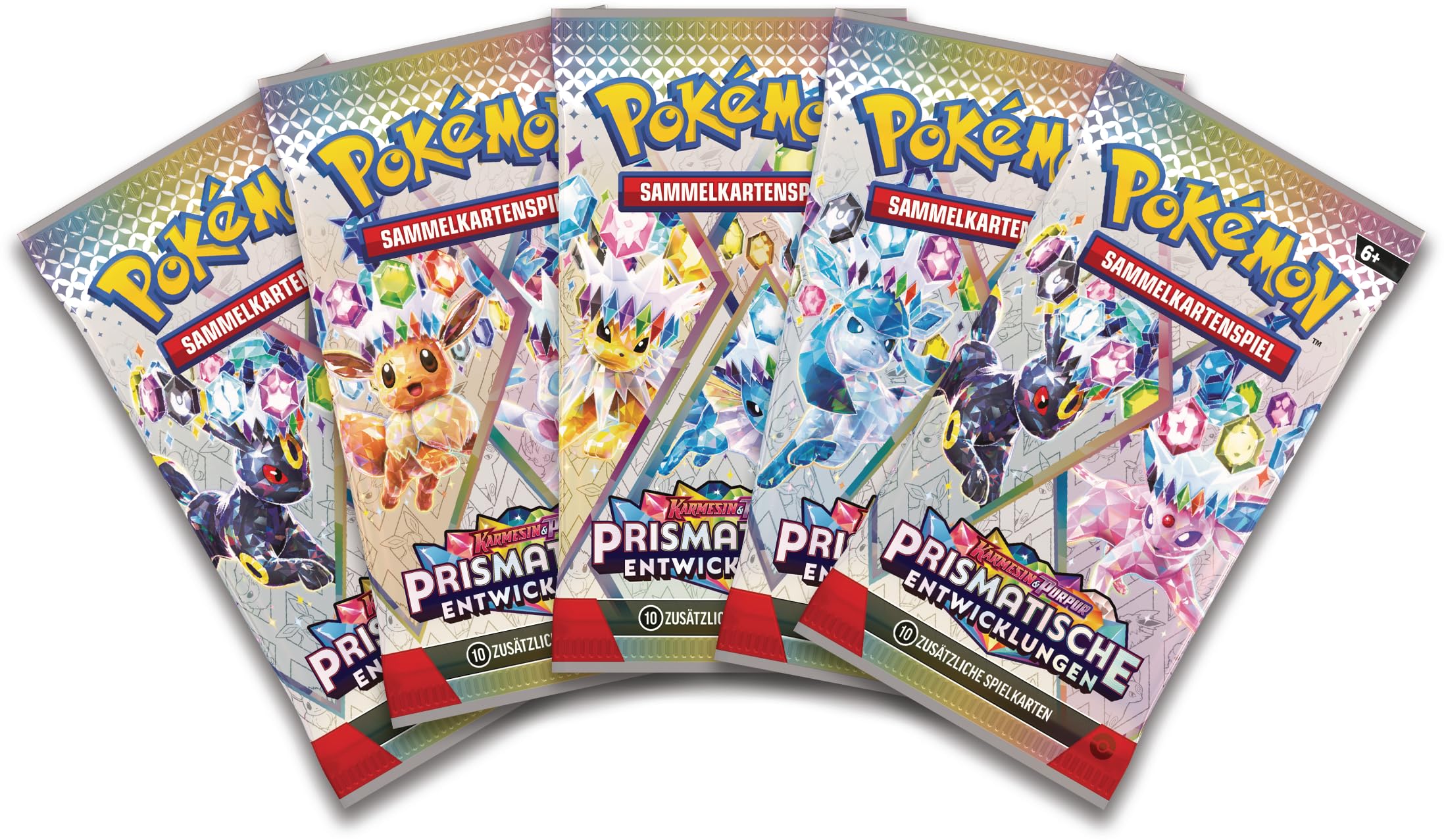 Pokémon - Kolekcjonerska gra karciana kolekcja karmesin & purpur – rozwój pryzmatyczny (segregator z 378 przegródkami na karty i 5 pakietami Booster)