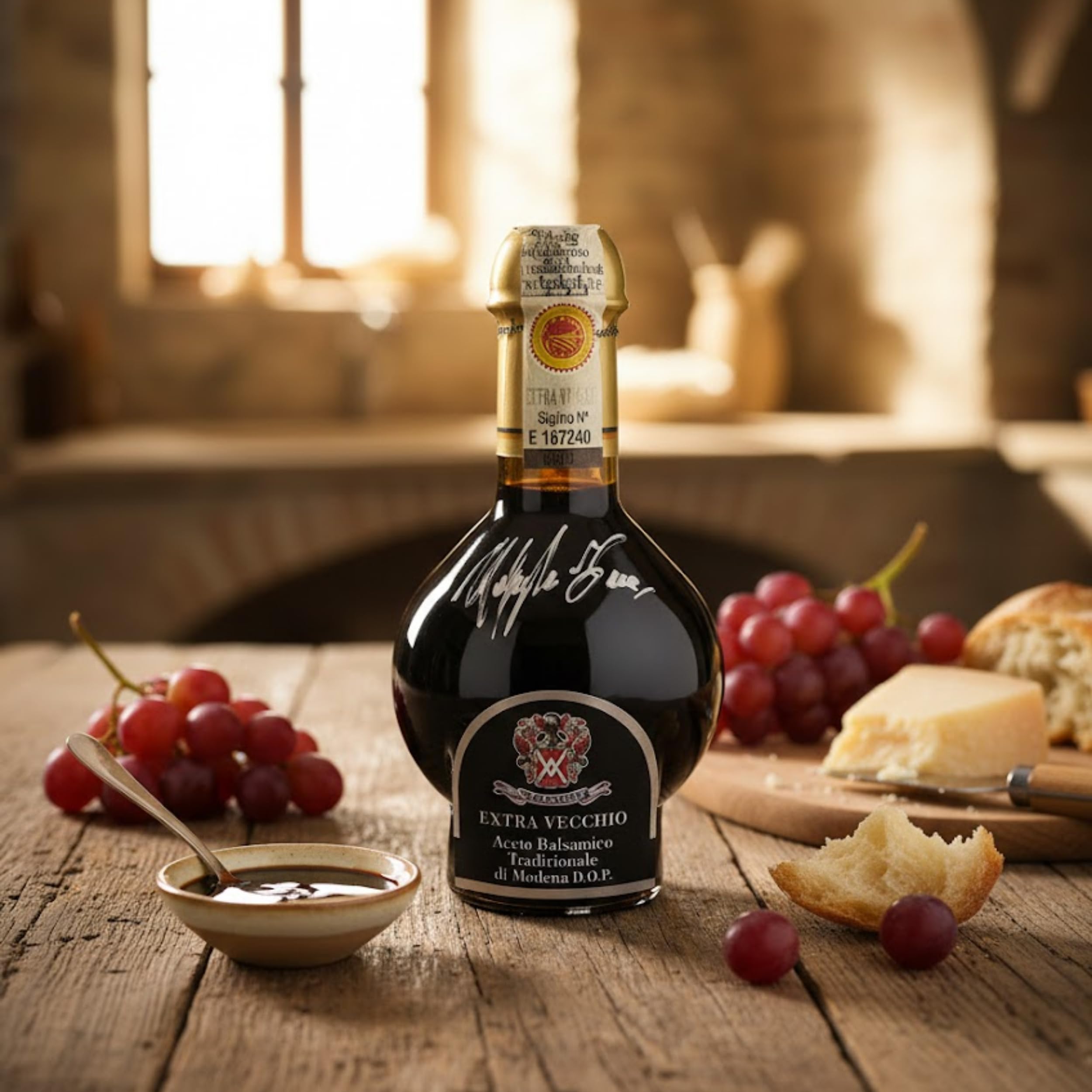 Acetaia Malpighi – Vinagre Balsámico Tradicional de Módena DOP Extravecchio Ermes Malpighi – 100 ml – Solo Mosto Cocido – Selección de Alta Gastronomía