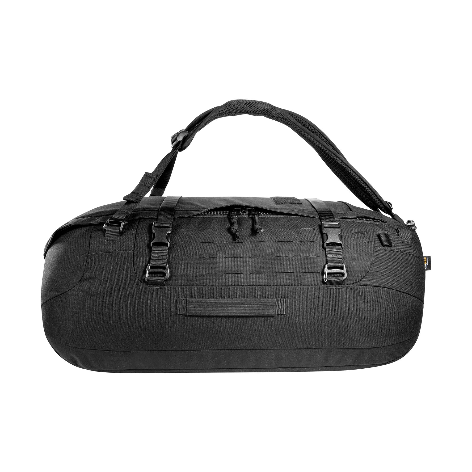 Tasmanian Tiger TT Duffel 65 l taktyczna torba podróżna Duffel Bag dla mężczyzn z funkcją plecaka i systemem Molle, zamykana, pojemność 65 l, czarny, 70 x 36 x 28 cm