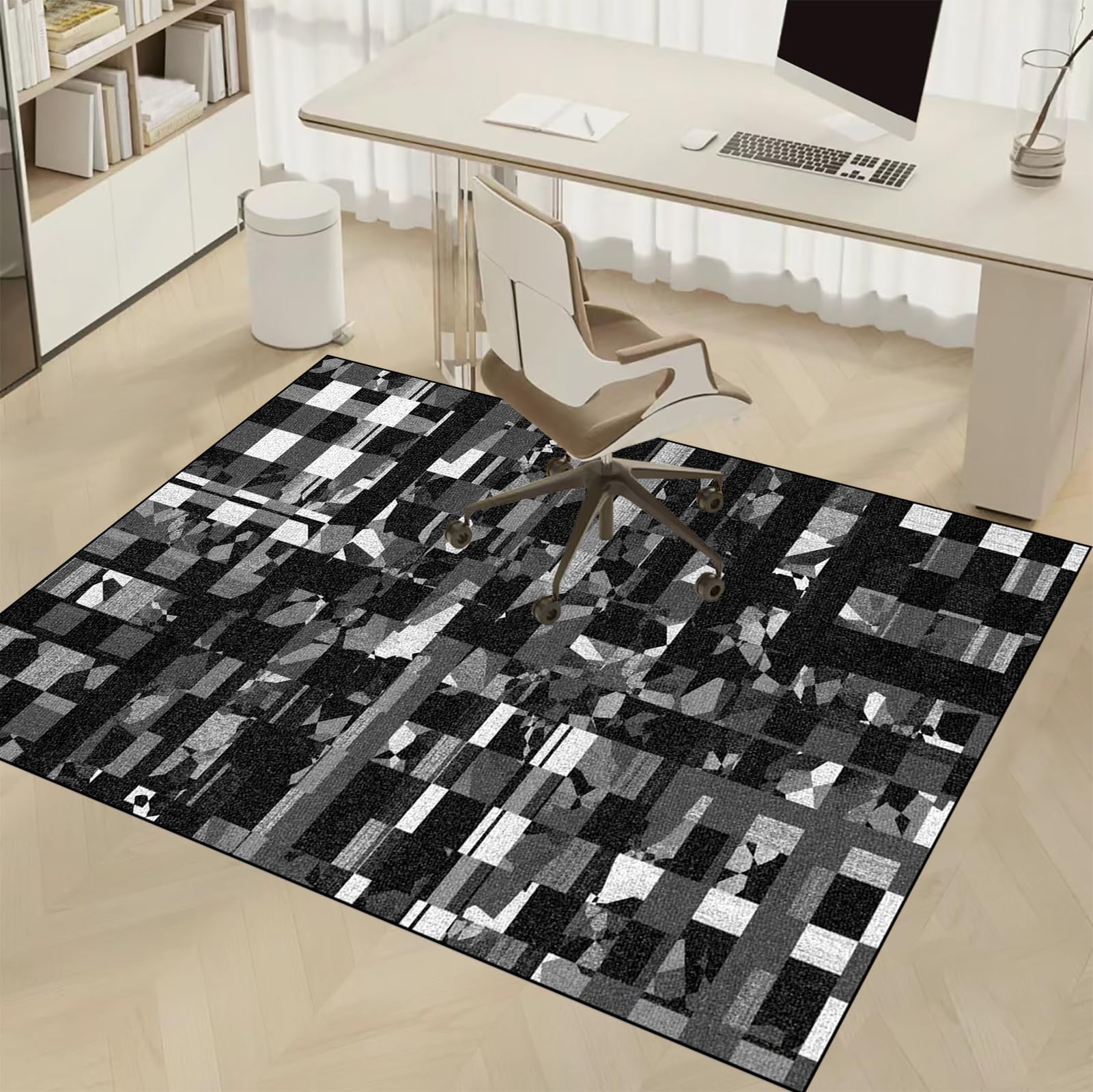 Dywan Krzesło Gamingowe, Ochraniacz Podłogi Wózki Inwalidzkie Biuro, Mata Ochronna Na Podłogi, Antypoślizgowa Mata Do Komputera Gry Na Podłogę 120 x 130 cm