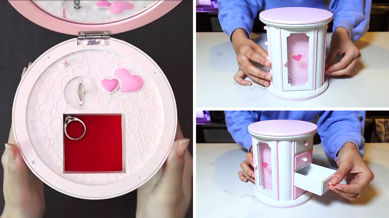 Amazon.com: Renawe Girls Musical Jewelry Box Necklace Storage