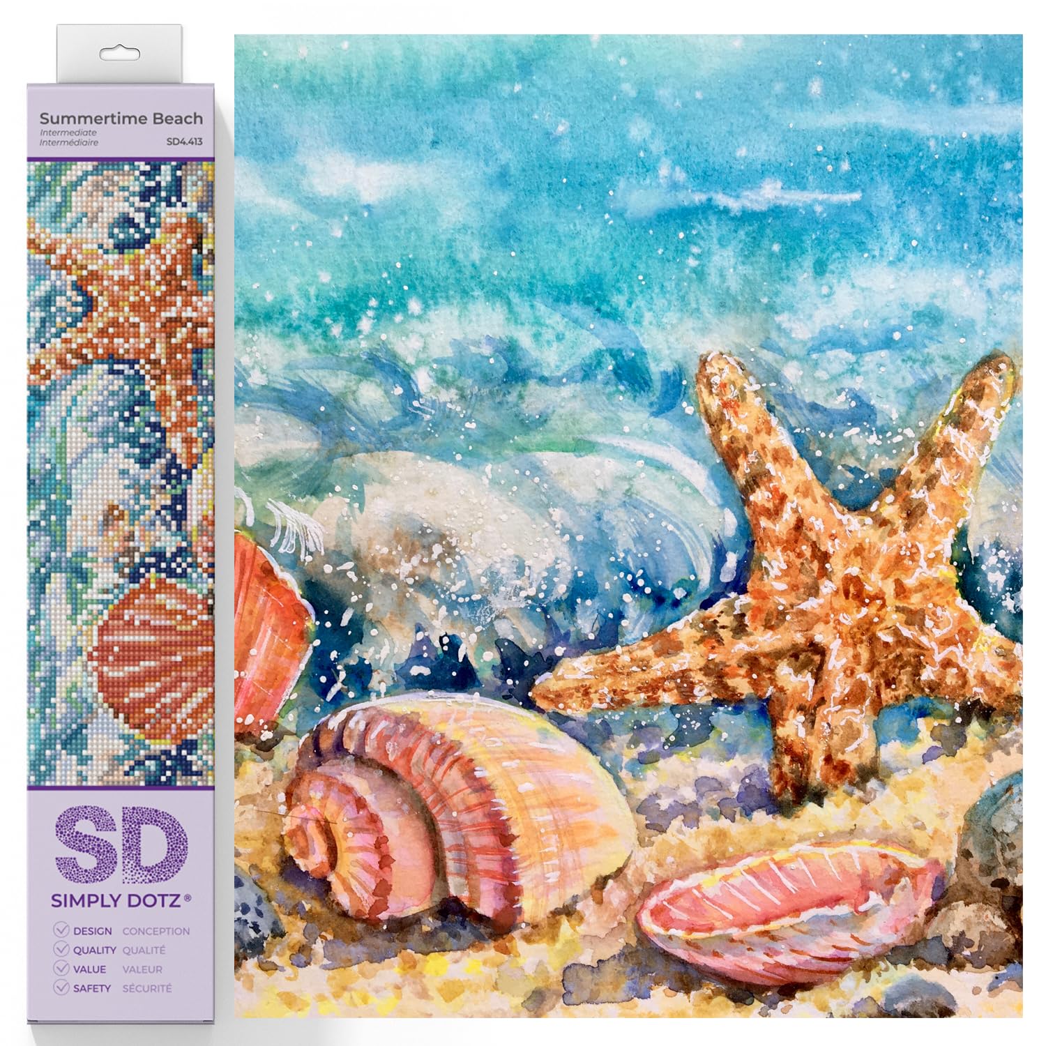 Amazon.com: DIAMOND DOTZ Summertime Beach Diamond Painting