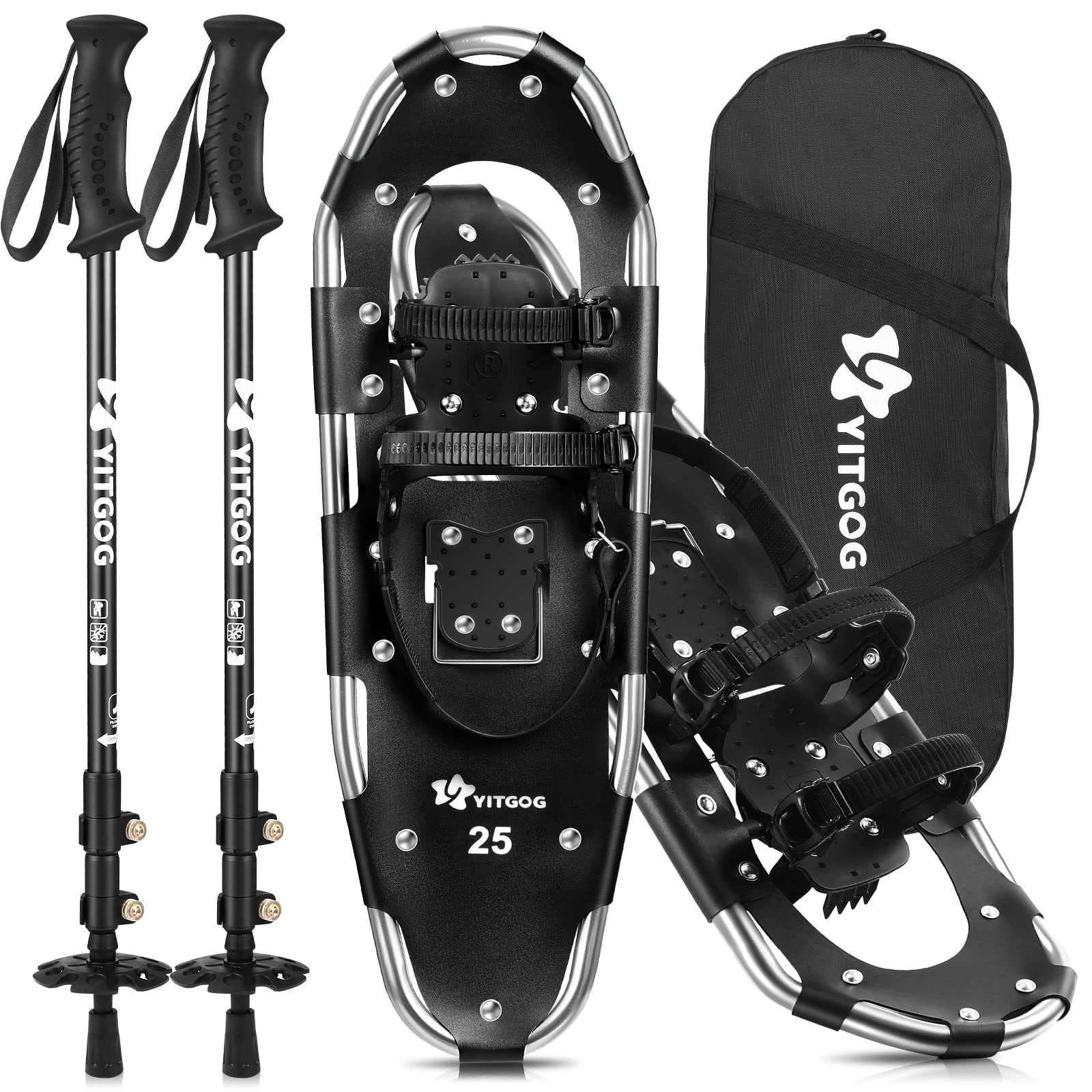 YITGOG 3in1 Snowshoes for Women Men Youth Kids, Lightweight Aluminum