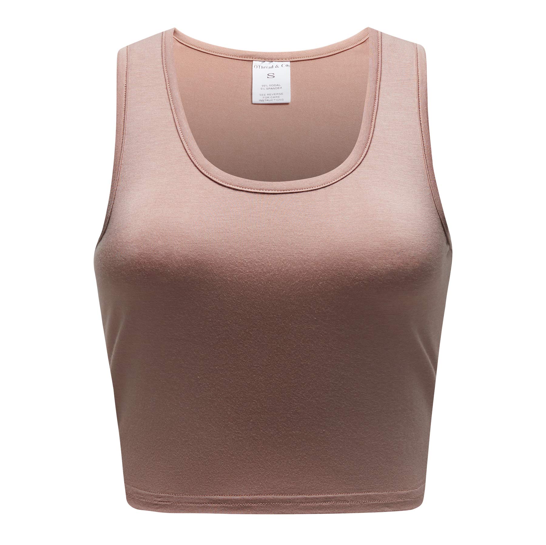 Women's Basic Crop Tops Stretchy Casual Scoop Neck Sleeveless Crop Tank Top