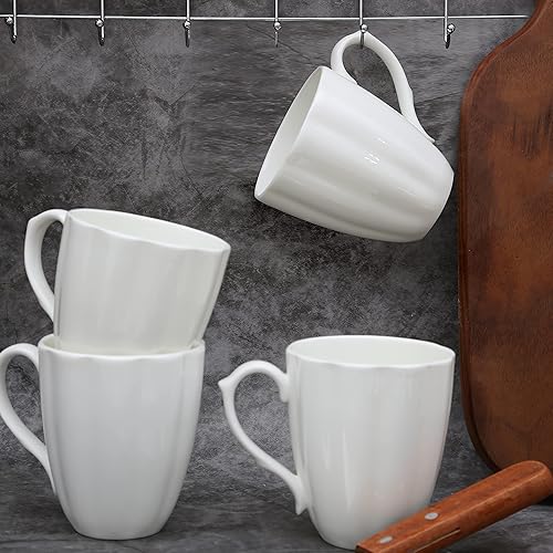 Miniatura 4 de Juego de 2 tazas de café (9 onzas), juego de tazas de café de porcelana de hueso fino, taza de café estilo europeo para mujeres, regalo de