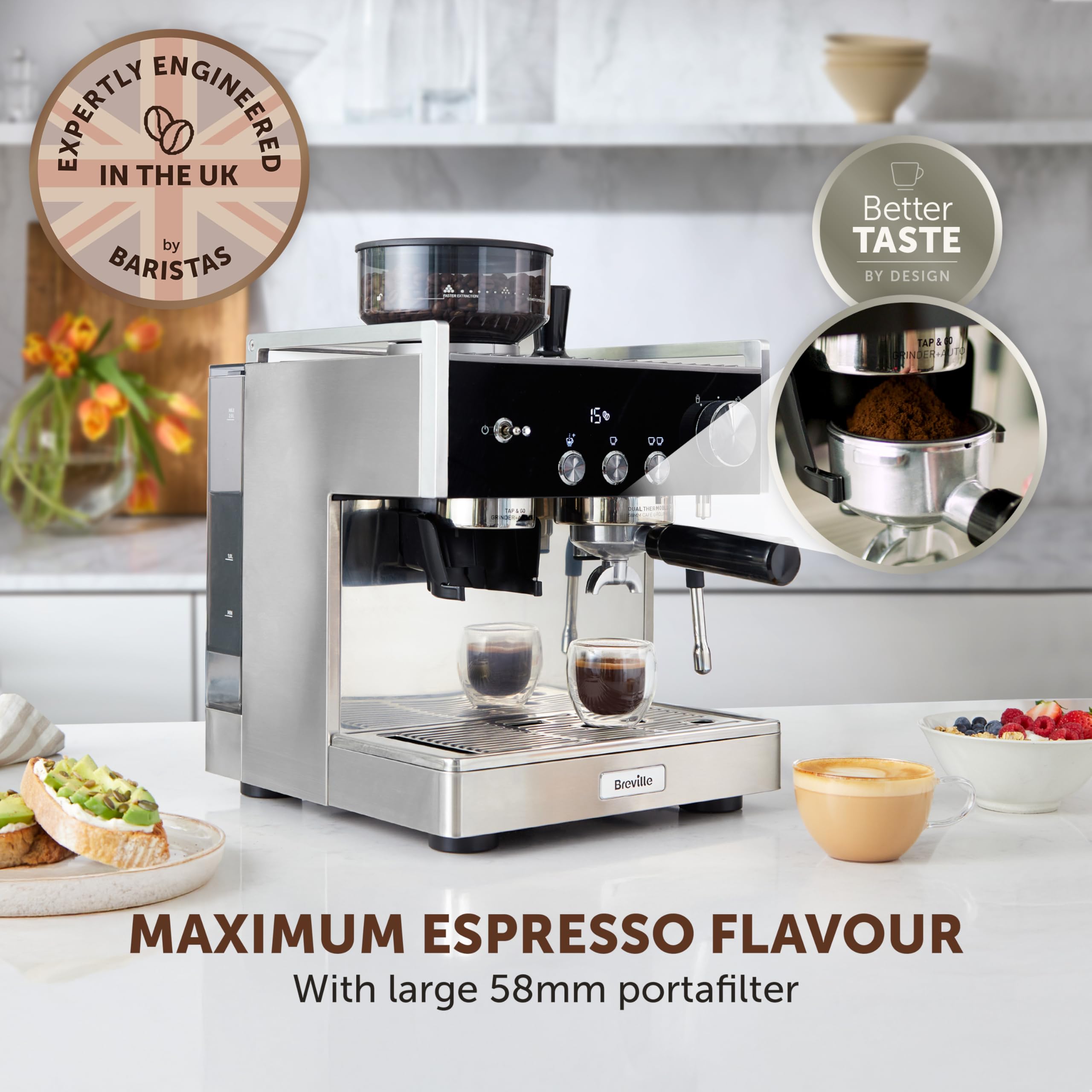 Amazon.co.jp: Breville Barista シグネチャーエスプレッソマシン | 豆