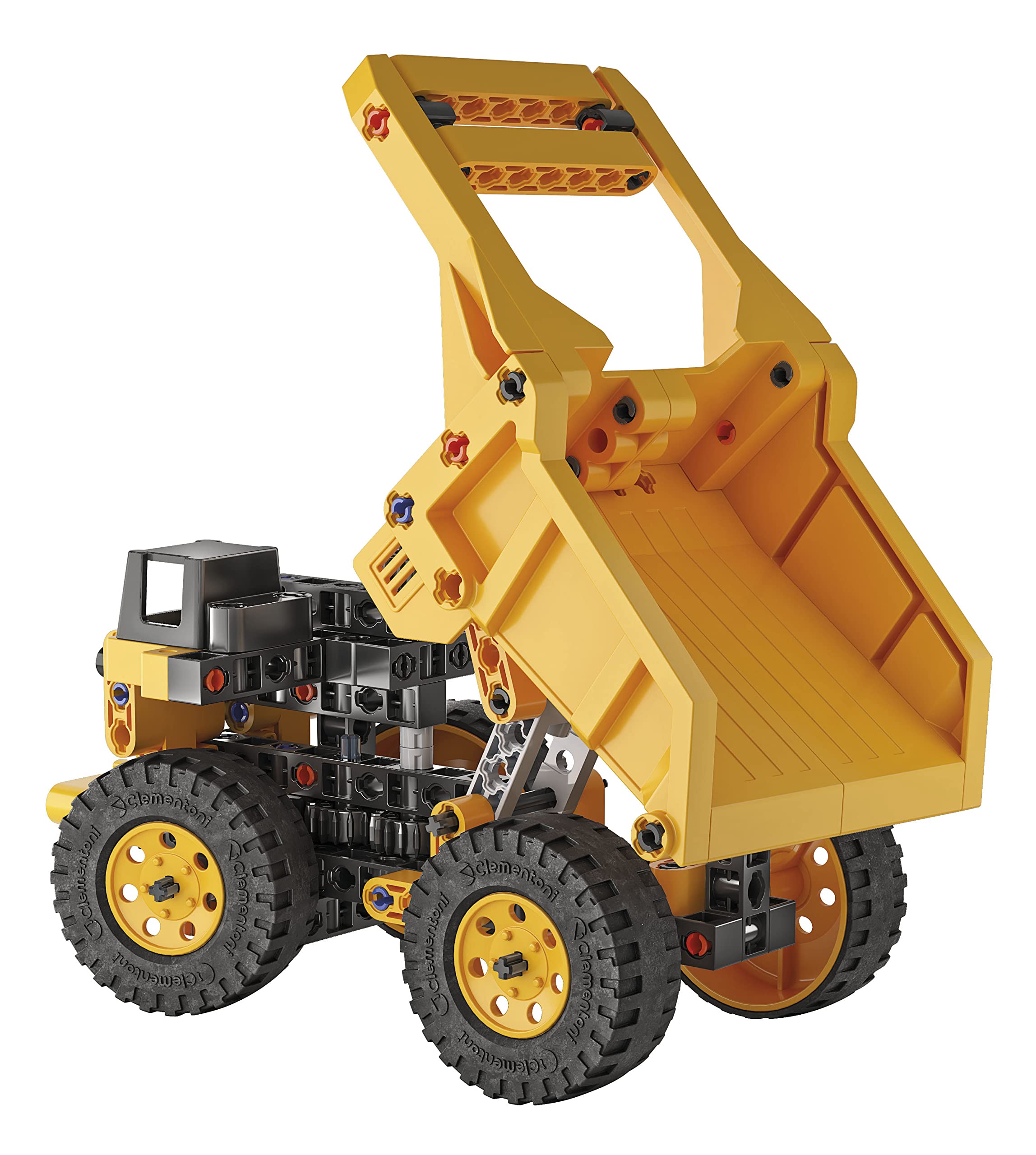 CLEMENTONI Grue Sur Chenilles à Construire – 8 Ans Et + – Engin De Chantier Mécanique – Cabine 360° Et Levage – Cadeau Ingénieur En Herbe