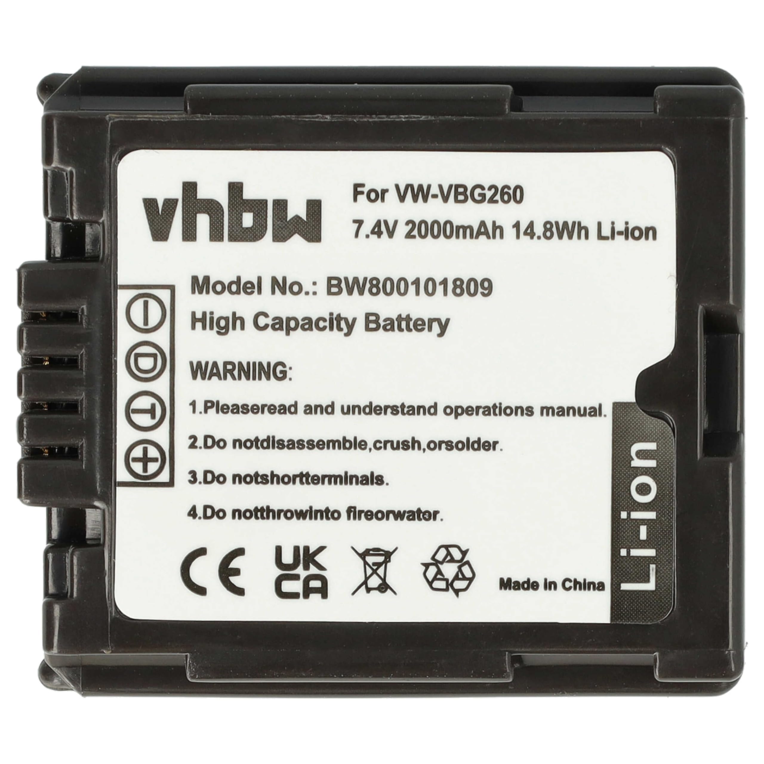 vhbw 2X Akku kompatibel mit Panasonic NV-GS320