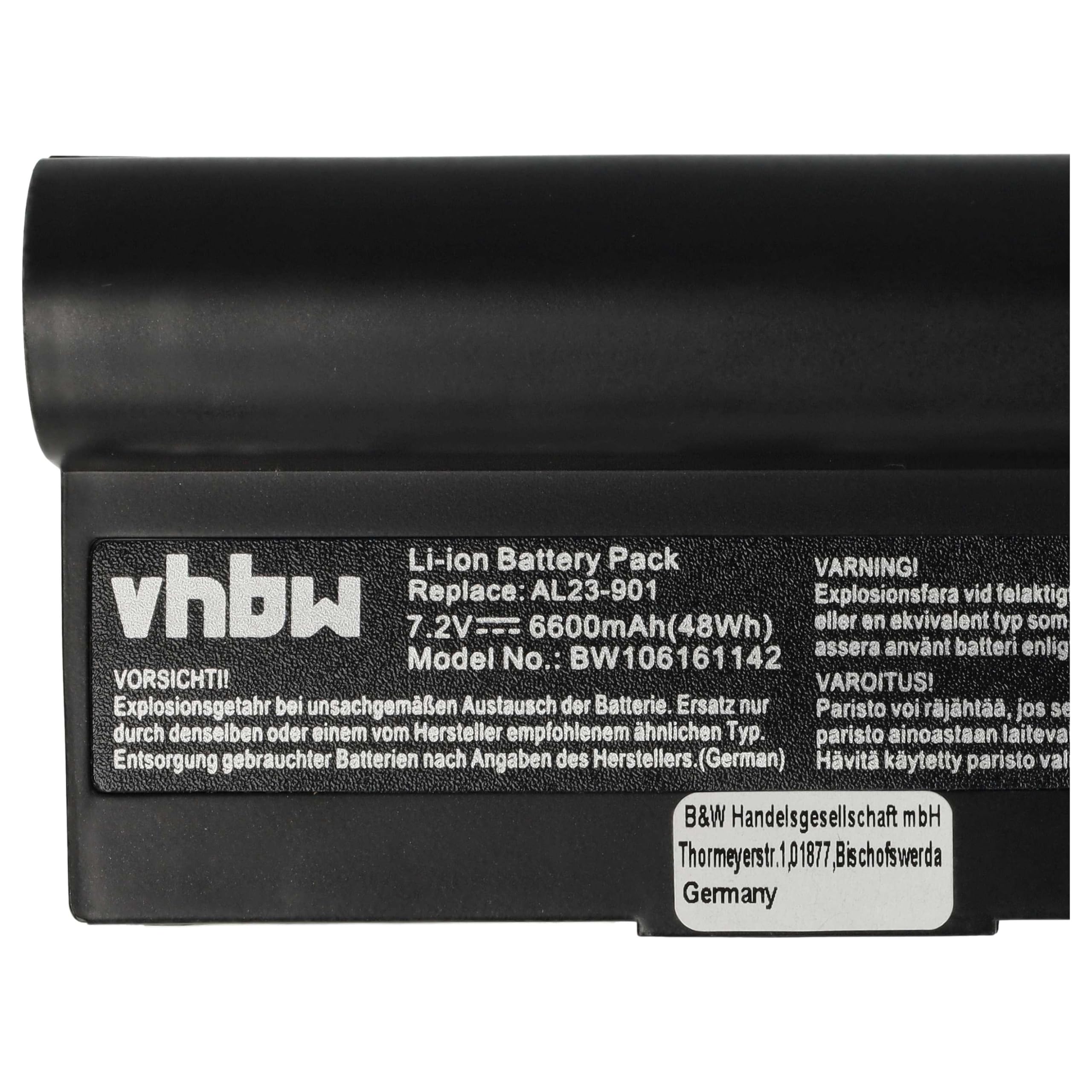 Batterie ASUS AL23-901 pour ASUS EeePc 1000H noir