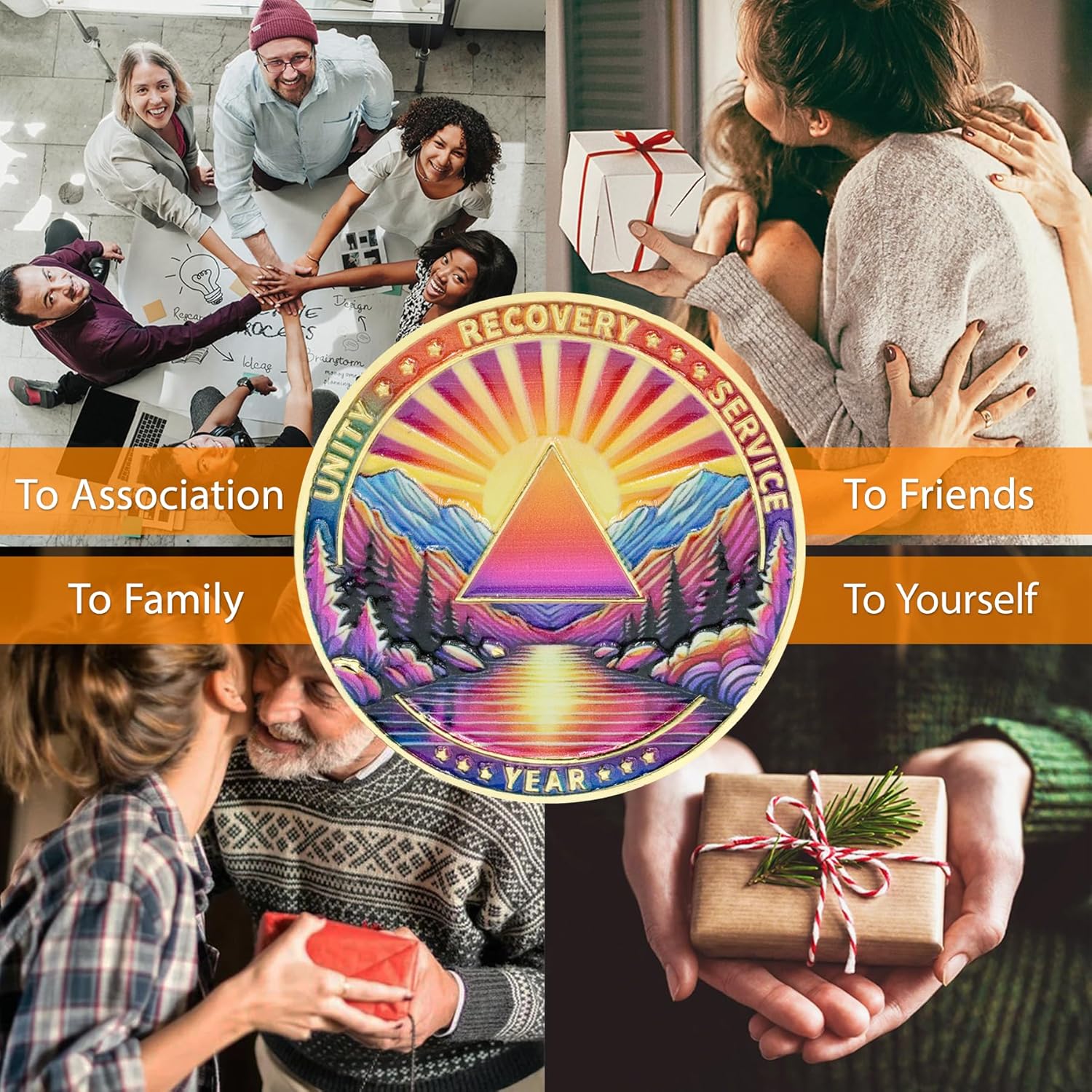 Affirmation Dawn Voyage Sobriety Coin – Journey into Serenity NA Medallion – Spiritual Token for Recovery & Clean Time – Empowering NA AA Chips – Gift for Men & Women - Image 7