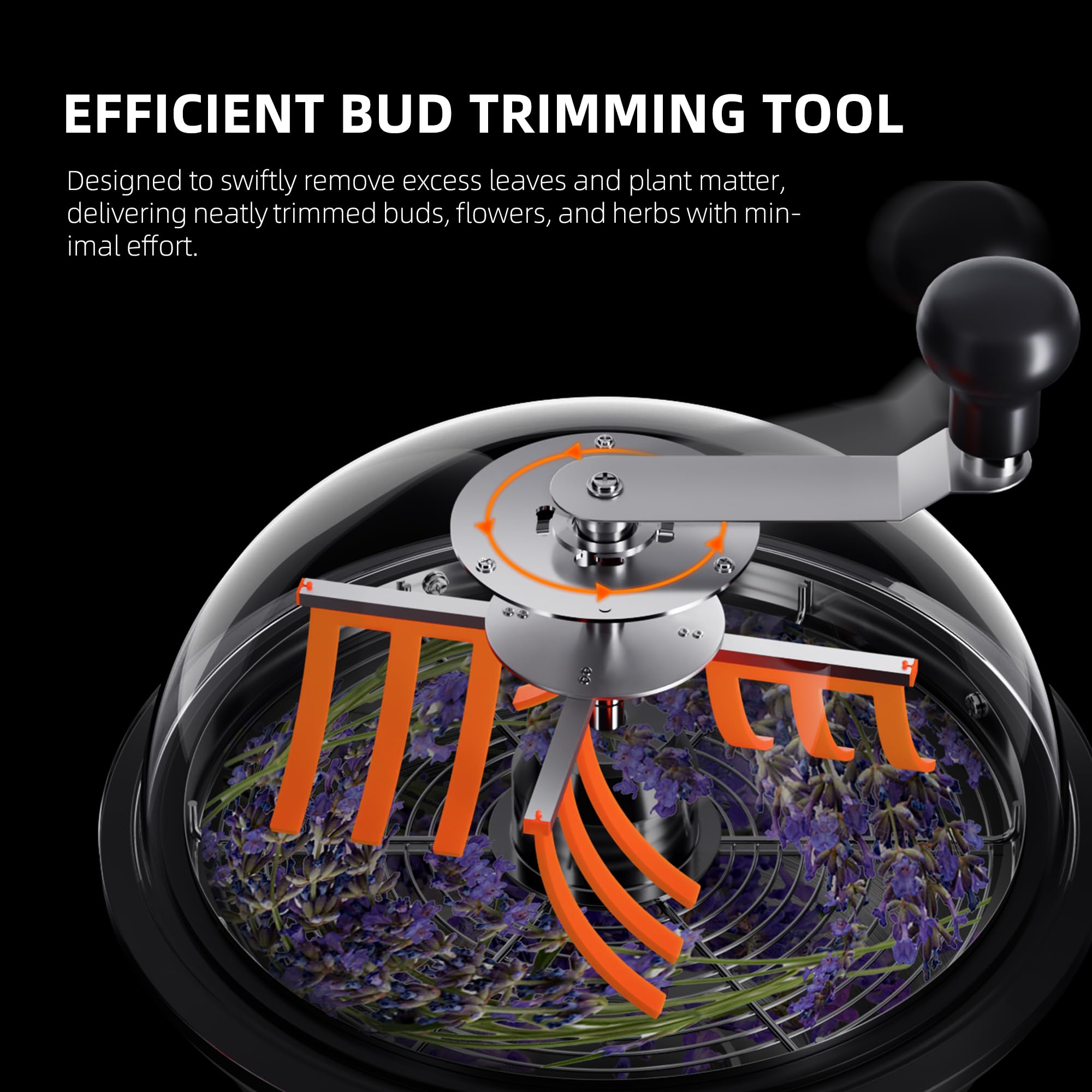 Spider Farmer 13 Zoll BowlTrimmer Maschine Twisted Spin Cut für Pflanzenknospen und Blume mit scharfen Edelstahlklingen und Beschneidungsscheren für Gartenarbeit