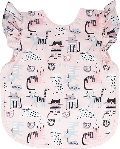 BapronBaby Babero de manga con aleteo - Babero más seguro sin lazo para el cuello - Bebé y niño pequeño - Suave impermeable - Sin PVC, BPA y