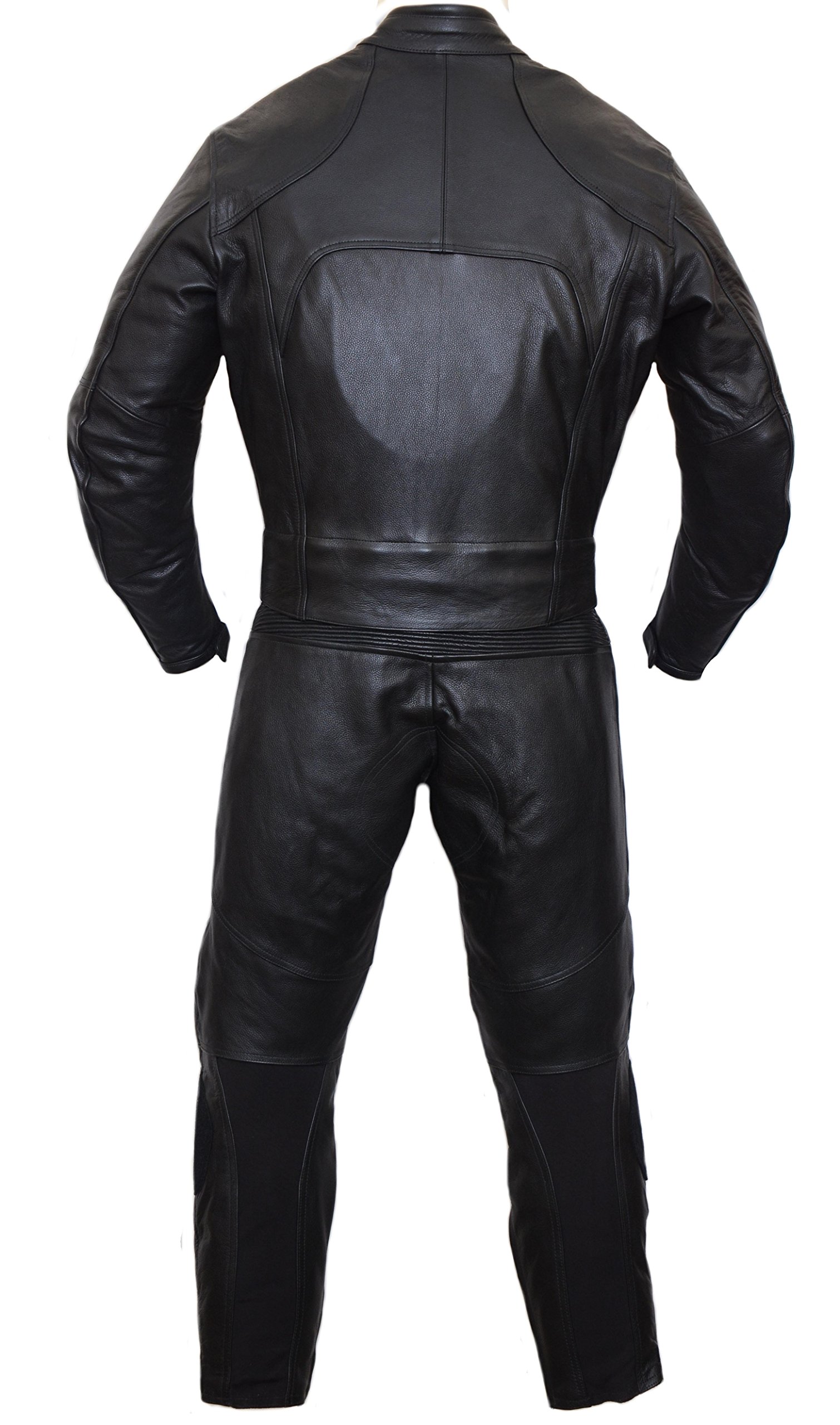 Amazon.com: Motorbike Motorcycle New Black Racing Cowhide Leather 