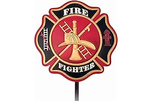 Firefighter-Themed Outdoor Decor - Spoontiques 21212 Garden Stake