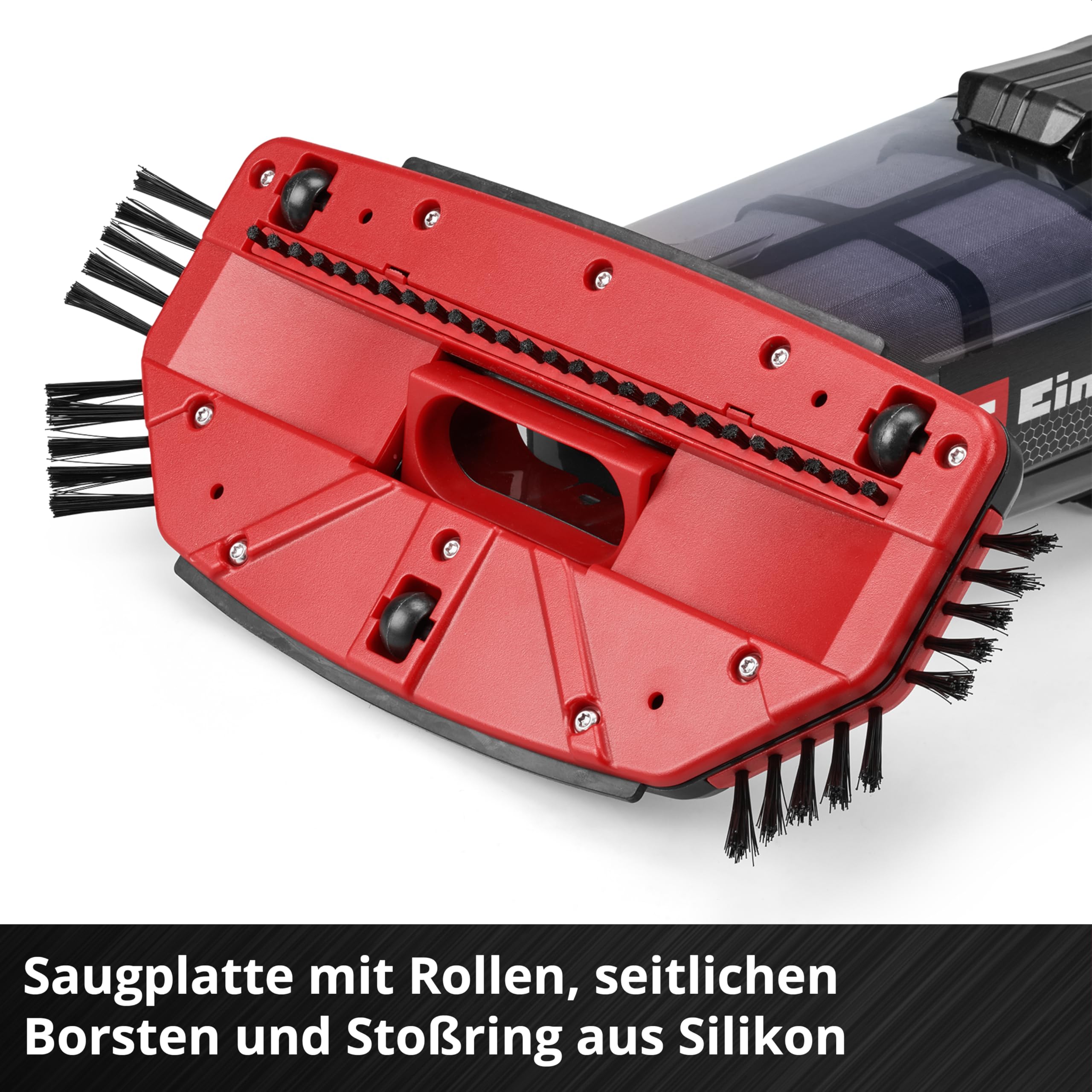 Einhell Akku-Poolsauger GE-PV 18/42 Li T-Solo PXC (18 V, wasserdichte Batteriebox, 32 cm Saugplatte, teleskopierbar bis 220 cm, Filter, inkl. kleinerer Aufsatz, ohne Akku)