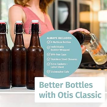 Otis Classic Swing Lid Glass Bottles with Lids Flip Stoppers