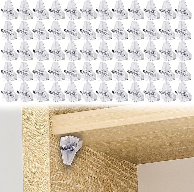 60PCS Cupboard Shelf Pegs Durable Shelf Support Pegs Iron Core Feature