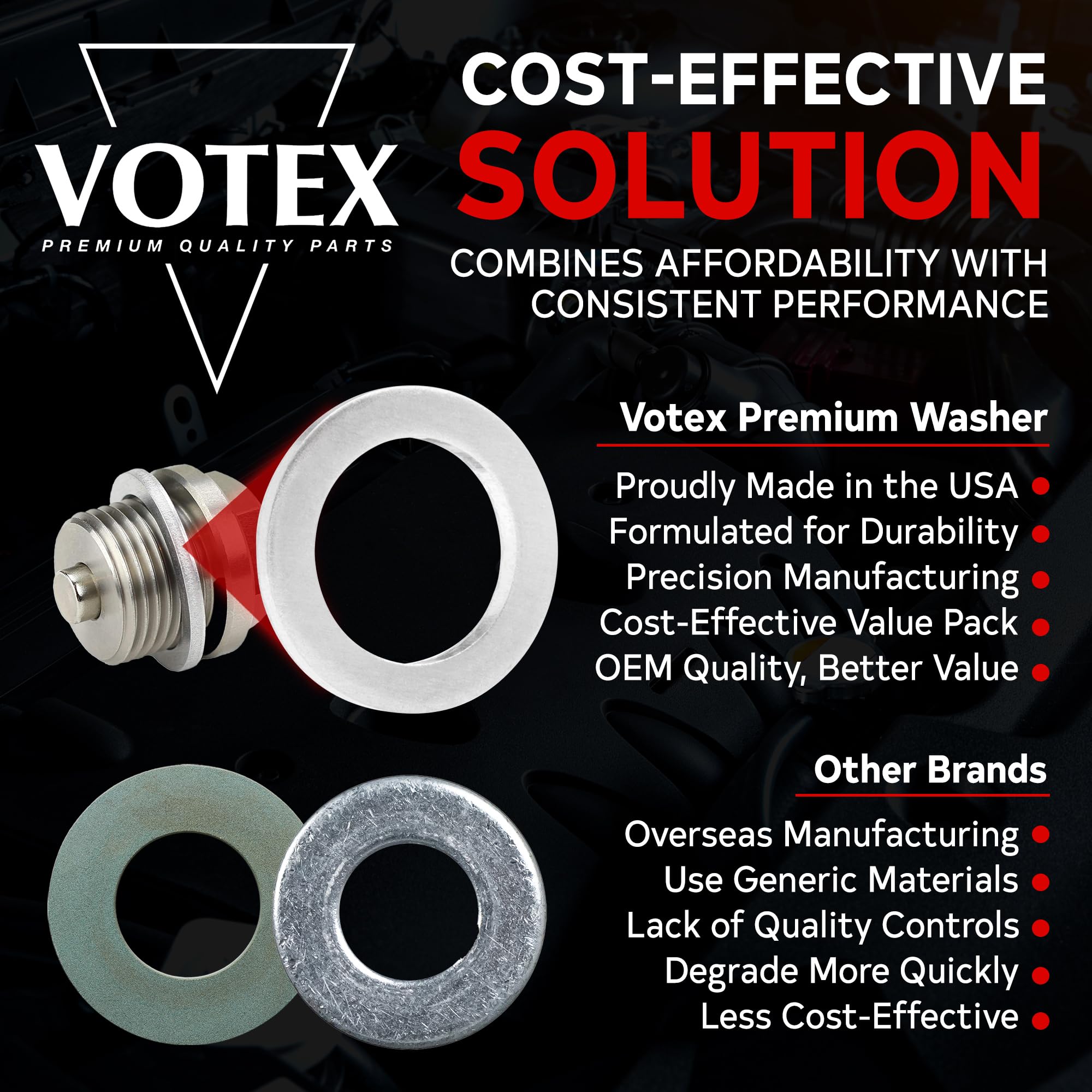 Amazon.com: Votex - Oil Drain Plug Crush Washer fits Yamaha