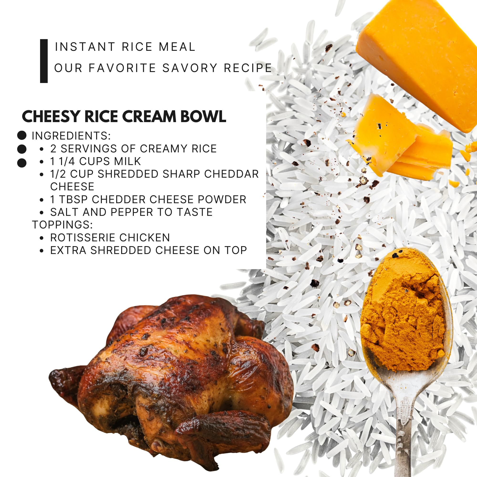 Rice Cream 3 LB Plain Jasmine White Rice Hot Rice Cereal Scoop Included - 48 oz Easily Digestable — view 5