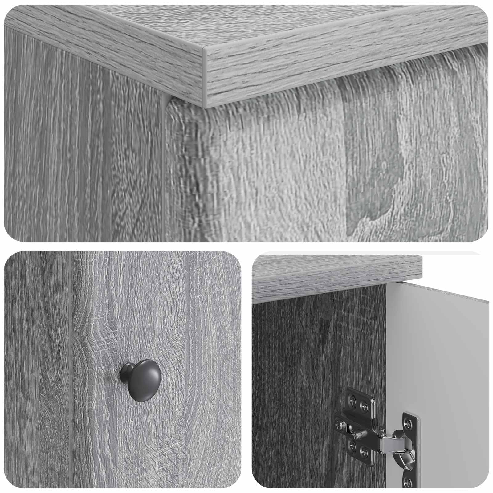Schreibtisch Graues Sonoma 142,5 x 50 x 75 cm Holzwerkstoff mit Stauraum und Schublade, für Homeoffice Büro PC Arbeit und Laptop Gaming Lernen