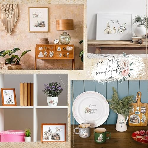 Miniatura 6 de BBTO 12 hojas de transferencia de otoño de Acción de Gracias para manualidades y muebles, calcomanías de transferencia de Navidad, calcomanías de