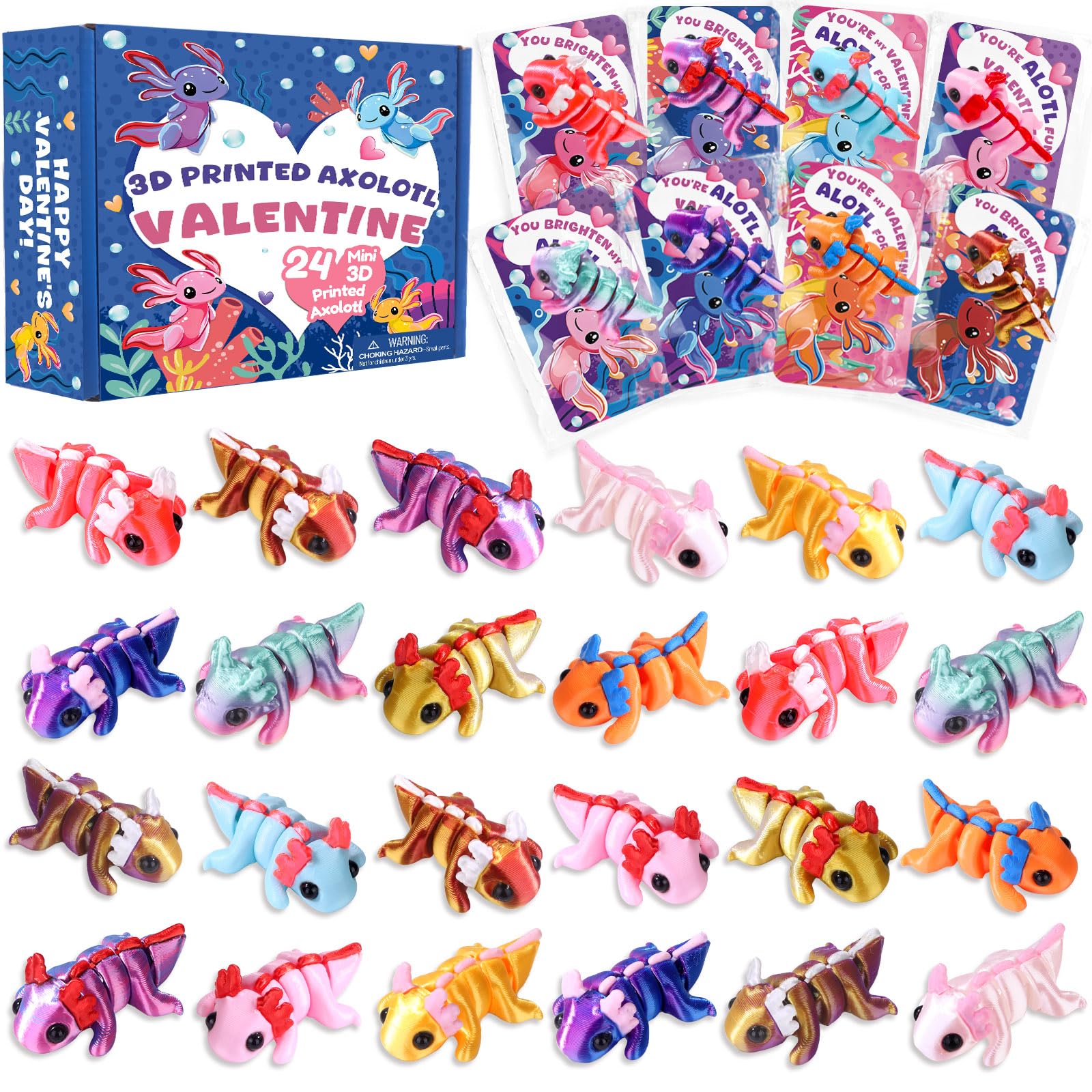 Amazon.com: Teeanzo Valentines Day Gifts Cards for Kids 24 Pack 3D