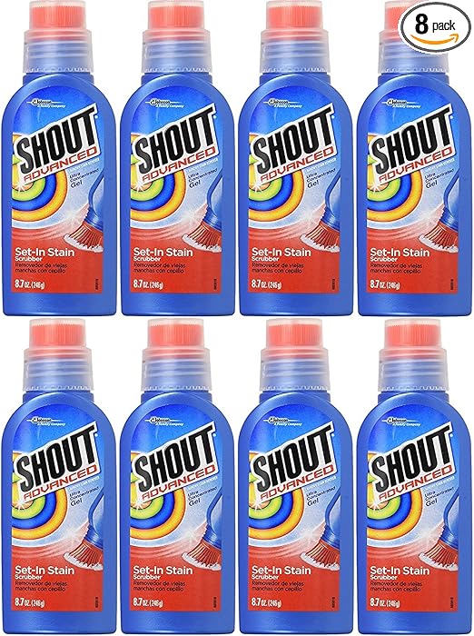 Shout Advanced Ultra Concentrated Stain Removing Gel, 8.7 Oz, 8 Pack