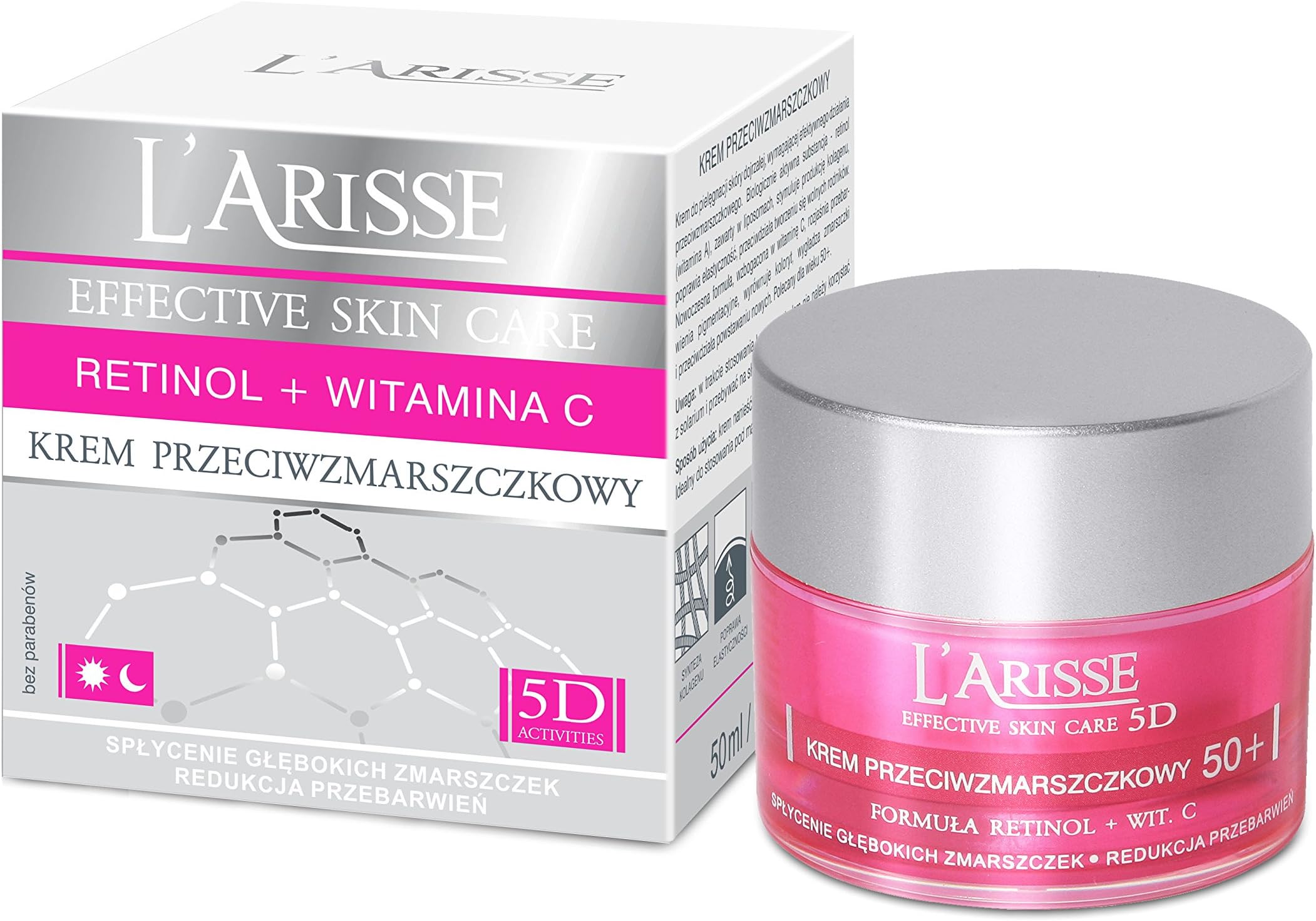 L'Arisse Retinol & Vitamin C Anti Aging Cream 1.7 FL Oz.