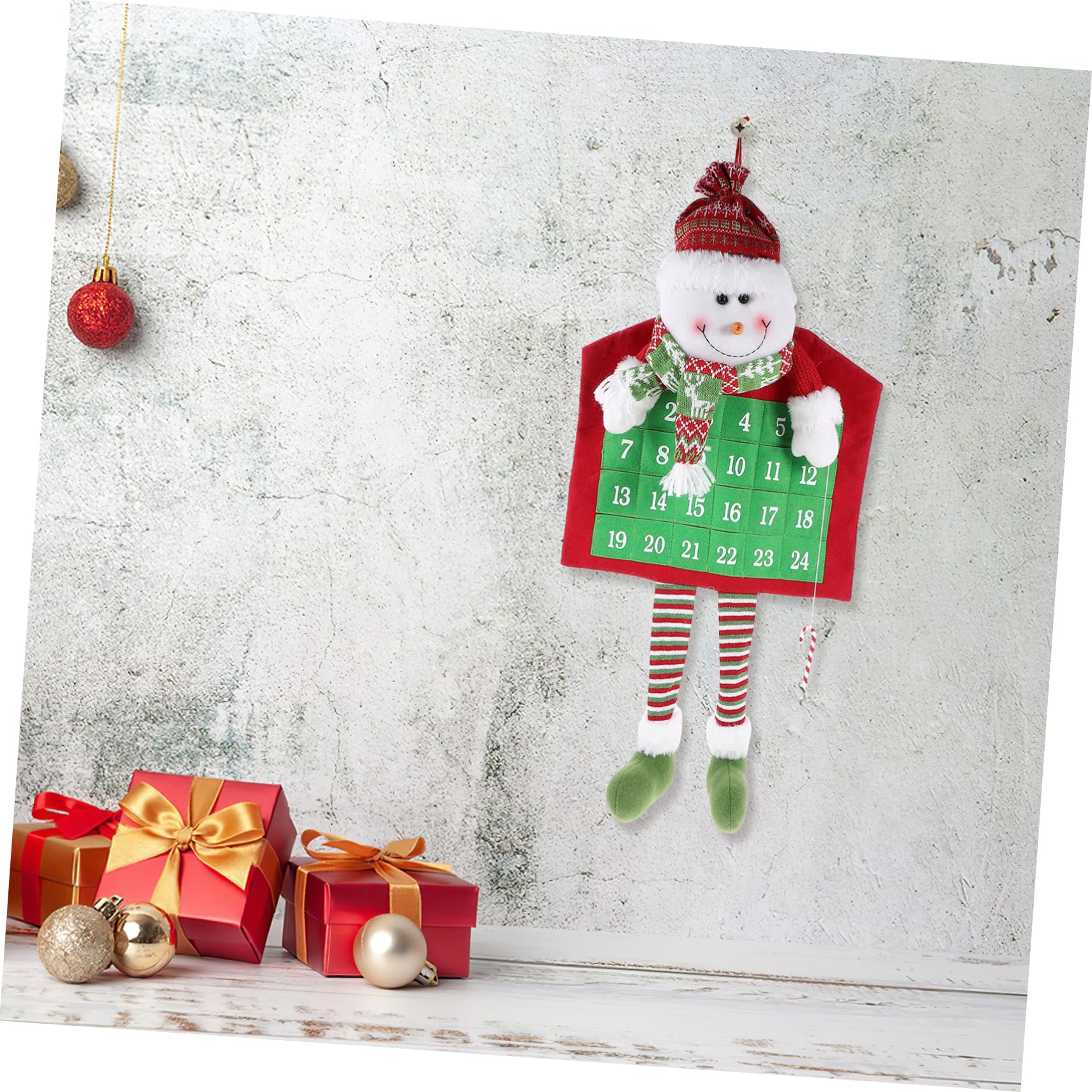 PartyKindom Calendario Dell'avvento Fai da Te Ciondolo per Porta di Casa Decorazione Calendario da Appendere alla Parete per Porte e Interni