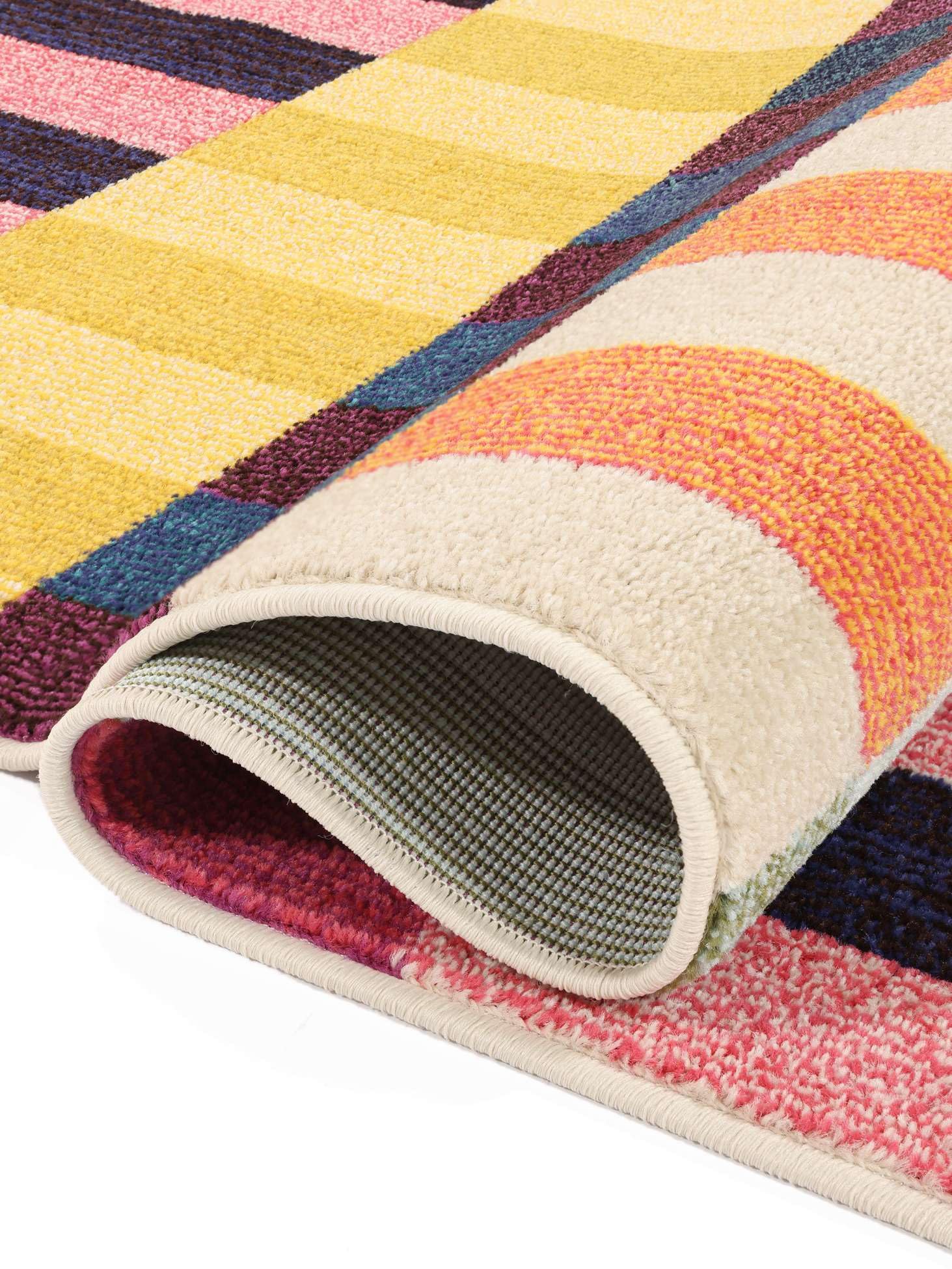 RugVista Flor, Teppich, Moderne Teppiche, 140 x 200 cm, Rechteckig, Niedriger Stapel, Wohnzimmer, Schlafzimmer, Küche, Nur chemische Reinigung, Oeko_tex_100, Mehrfarbig