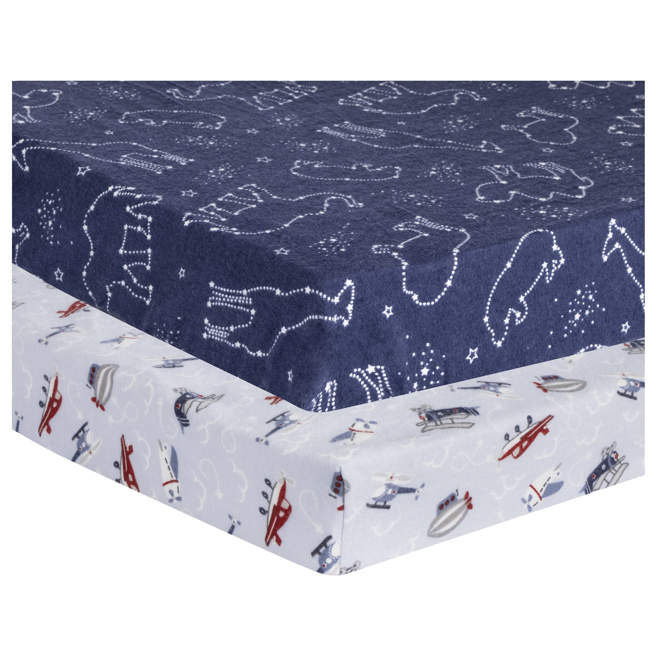 Draps de jeu en flanelle Sky Traveler pour éviter le matelas froid
