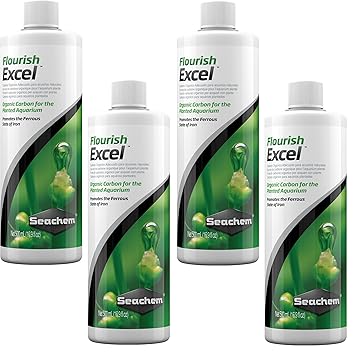 Seachem Flourish Excel 500 Milliliter Bottles (4 Pack)